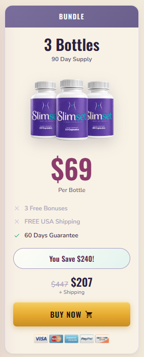 SlimSet 3 bottle Price